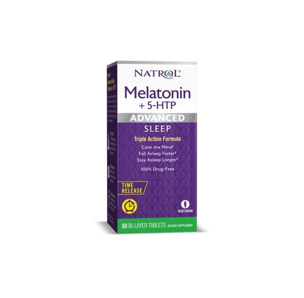 Natrol Advanced Sleep Melatonin + 5-HTP / 60 tabs.