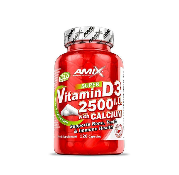 AMIX Vitamin D3 2500 IU with Calcium 250mg / 120 Caps