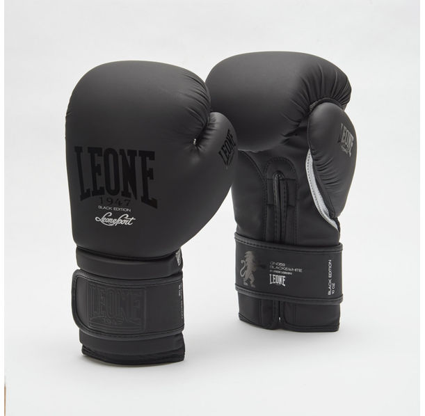 Leone - BLACK&amp;WHITE BOXING GLOVES GN059 / Black