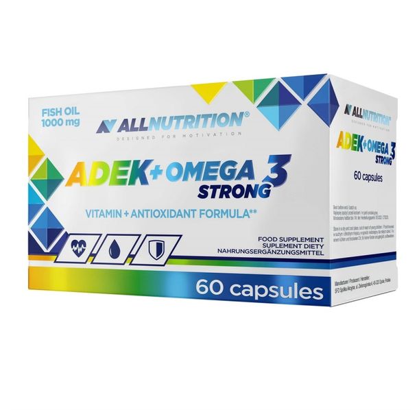 Allnutrition ADEK + Omega 3 Strong - Витамин A D E K + Омега 3 / 60caps
