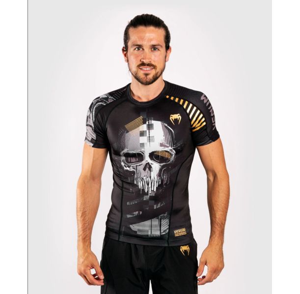 Рашгард - Venum Skull Rashguard - Short sleeves - Black​