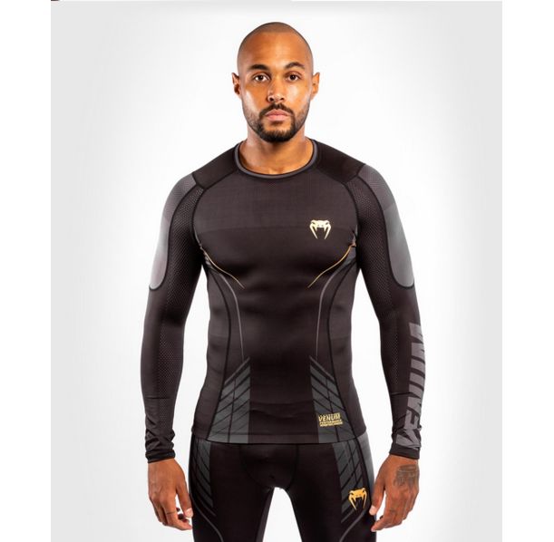 РАШГАРД - VENUM ATHLETICS RASHGUARD LONG SLEEVE BLACK/GOLD​