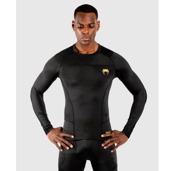 Рашгард - Venum G-Fit Rashguard - Long Sleeves - Black/Gold​