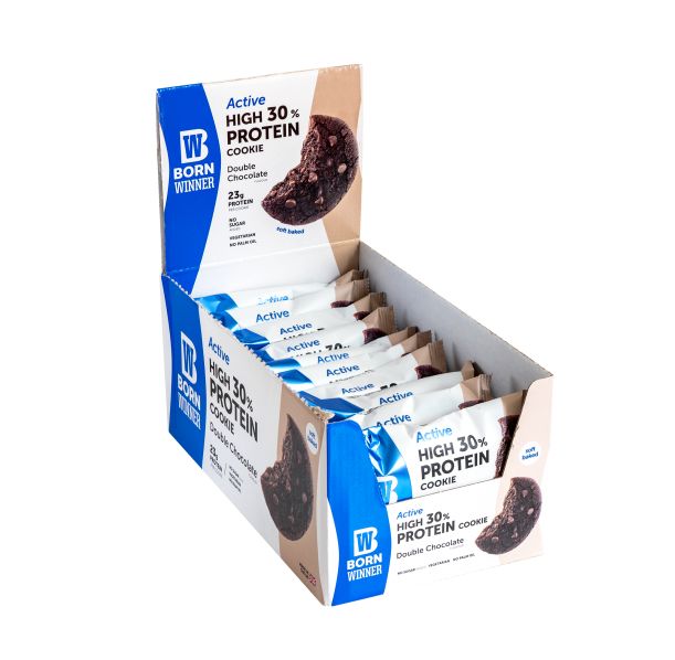 BORN WINNER Active High 30% Protein Cookie Double chocolate 12x75 гр