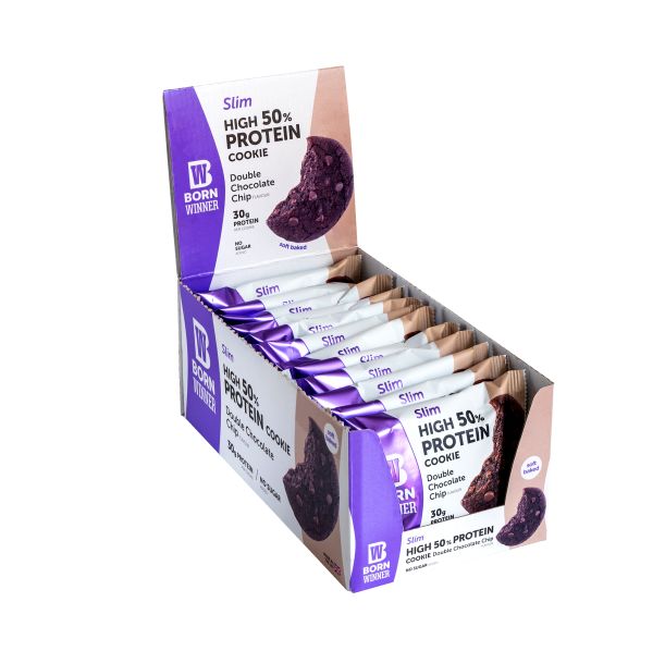 BORN WINNER Slim High 50% Protein Cookie Double Chocolate Chip 12x75 гр