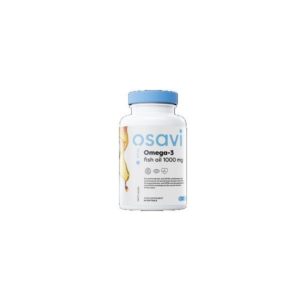 Osavi - Omega 3 Fish Oil 1000 mg / Lemon Flavor / 60 Гел капсули