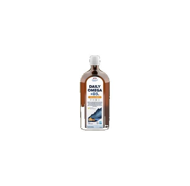 Osavi - Daily Omega + D3 Liquid | Natural Lemon Flavored / 500 мл, 100 дози