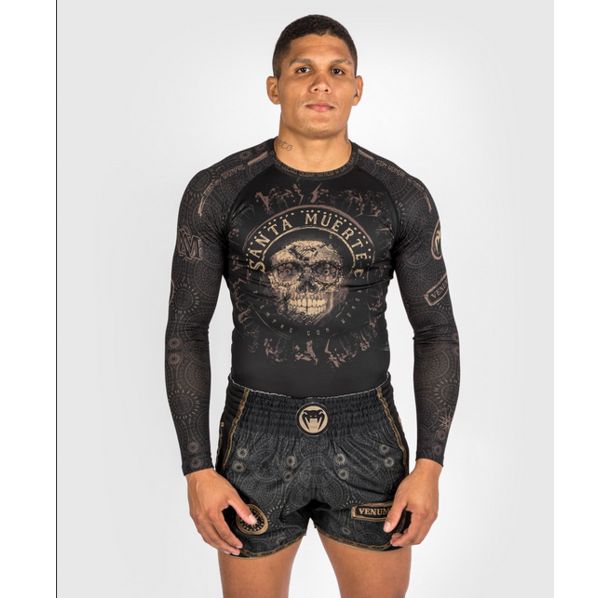 Рашгард - Venum Santa Muerte Dark Side - Rashguard Long Sleeves - Black/Brown​