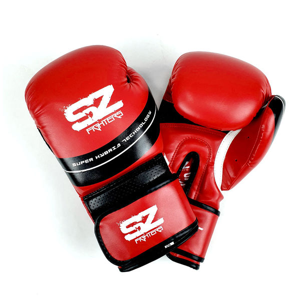 SZ Fighters - Боксови ръкавици Изкуствена кожа - Thunder - Red​