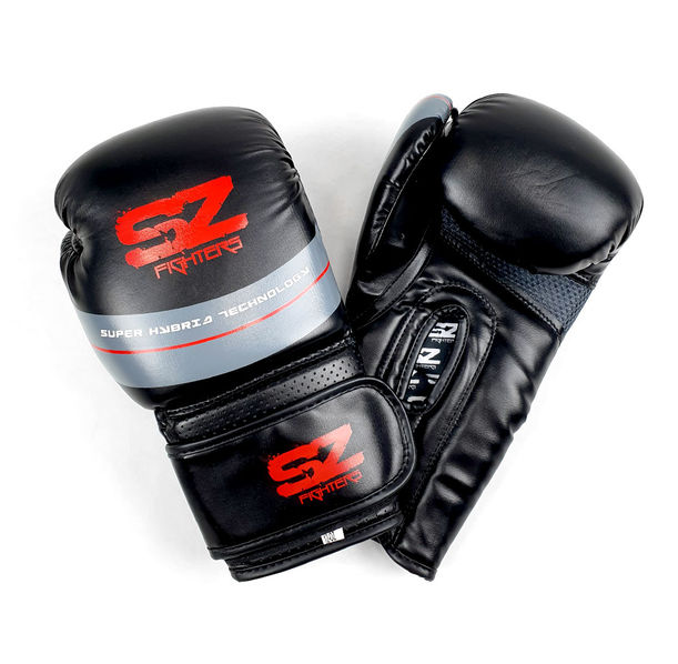 SZ Fighters - Боксови ръкавици Изкуствена кожа - Thunder - Black​