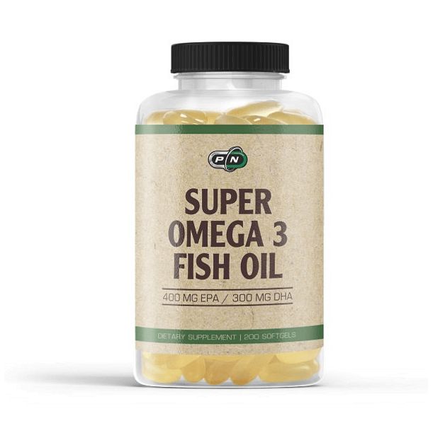 PURE NUTRITION - SUPER OMEGA 3 FISH OIL 1000 MG - 400 EPA / 300 DHA - 200 ДРАЖЕТА​