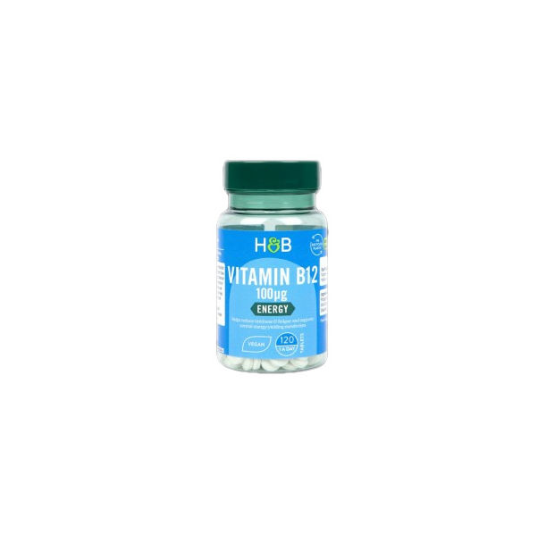 Holland And Barrett - Vitamin B12 100 mcg | Methylcobalamin / 120 Таблетки, 120 дози