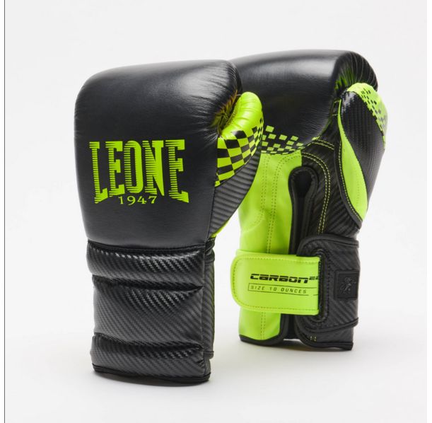 Leone - BOXING GLOVES CARBON22 GN222 - Black/Neo Green