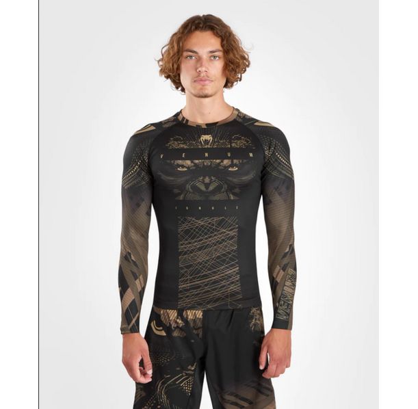 Рашгард - Venum Gorilla Jungle Rashguard Long Sleeves - Black/Sand ​