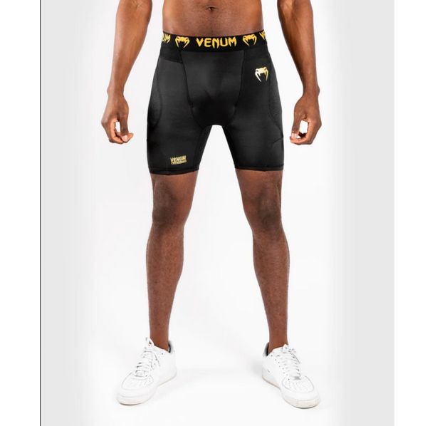 Тренировъчен клин с къси крачоли - Venum G-Fit Compression Shorts - Black/Gold​