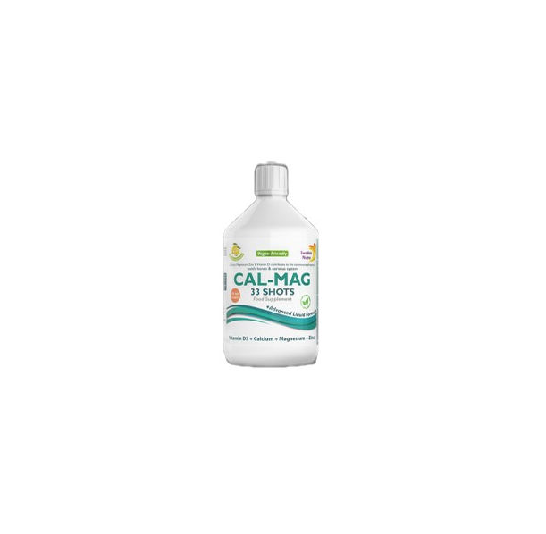 Swedish Nutra - Cal-Mag Liquid | + Vitamin C, D-3 & Zinc / 500 мл, 33 дози