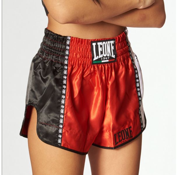 Leone - TRAINING THAI SHORTS - Red - Муай Тай Шорти - AB760​