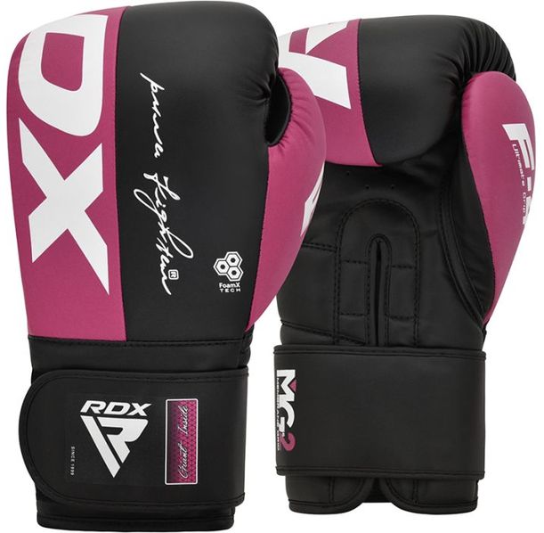 Боксови ръкавици - RDX BOXING GLOVES REX F4- PINK/BLACK - BGR-F4P​