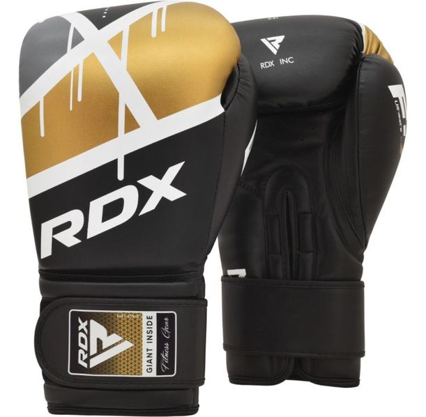 Боксови ръкавици - RDX BOXING GLOVES BGR-F7 - BLACK/GOLD - BGR-F7BGL