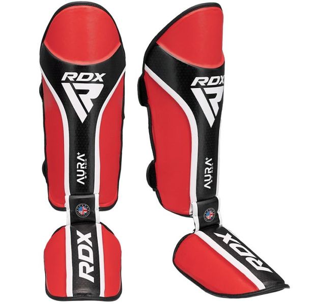 Протектори за крака - RDX Aura Plus T-17 Shin Instep - Red/Black - SGR-T17+RB