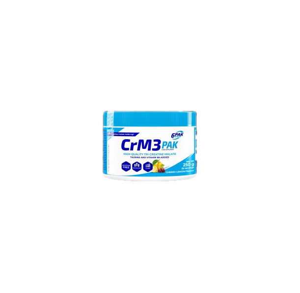 6PAK Nutrition - CrM3 PAK (Tri-Creatine Malate + Taurine) / 250 грама, 50 дози