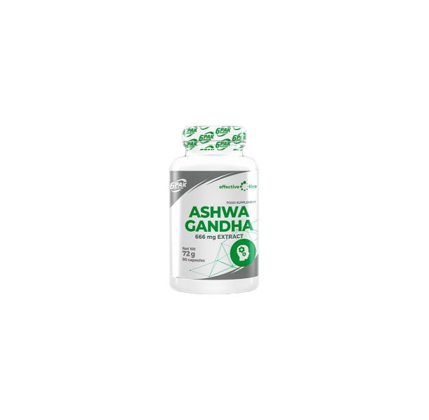 6PAK Nutrition - Ashwagandha 666 mg / 90 капсули, 90 дози