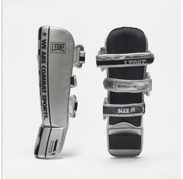 Протектори за крака - Leone - NEXPLOSION SHINGUARDS - PT154 / Black/Silver