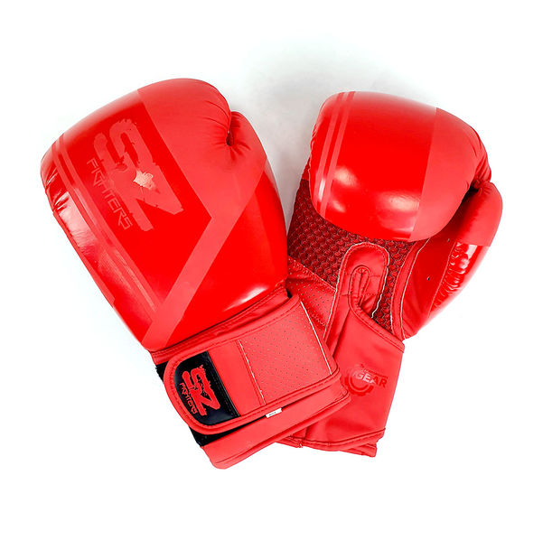 SZ Fighters - Боксови ръкавици Естествена кожа - Indigo - Red Matte​