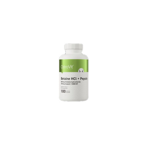 OstroVit - Betaine HCl + Pepsin / 100 капсули, 100 дози