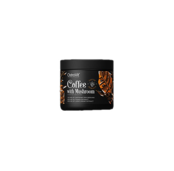 OstroVit - Coffee with Mushroom | Natural Robusta with Chaga, Lion's Mane, Caffeine & L-Theanine / 150 грама, 21 дози