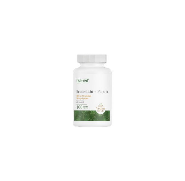 OstroVit - Bromelain + Papain Enzymes / 100 капсули, 100 дози