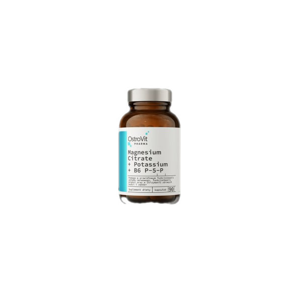 OstroVit - Magnesium Citrate + Potassium + B6 P-5-P / 90 капсули, 30 дози