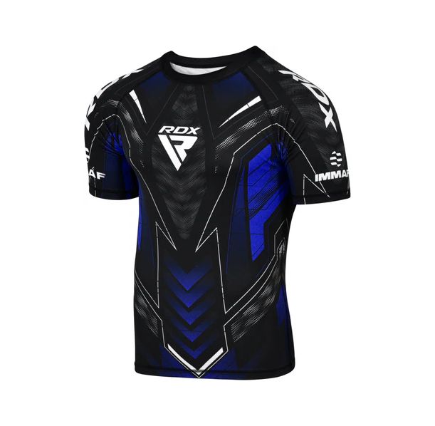 Рашгард - RDX IMMAF Short Sleeves Rashguard / Blue - CSH-IMF-1U