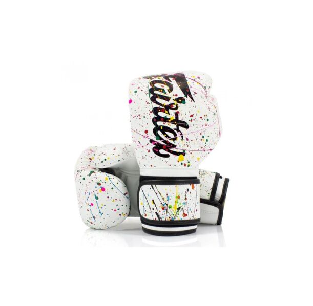 Боксови Ръкавици - Fairtex BGV14 Thai Boxing Gloves - Painter - White