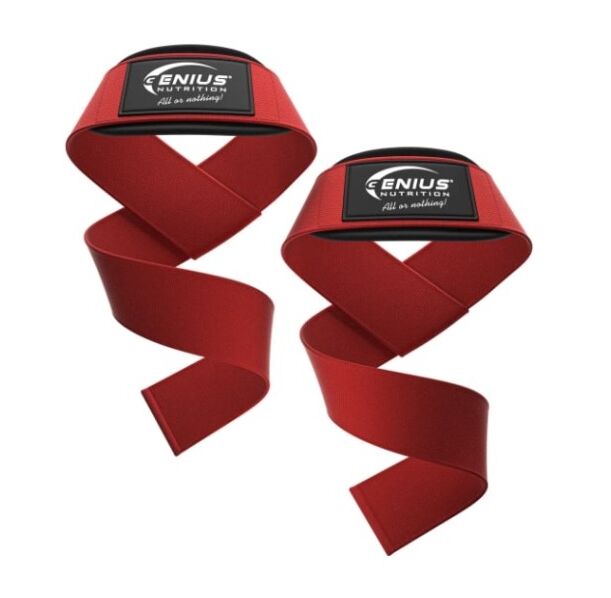 Genius Nutrition Lifting Straps GG-1 Red
