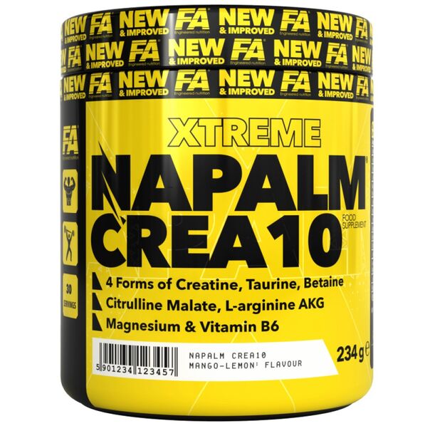 FA Nutrition - NAPALM Crea 10 | Creatine Matrix with Betaine, Taurine & AAKG (30 дози)