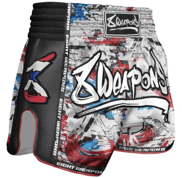 Шорти - 8 WEAPONS - Muay Thai Shorts - Cut like a Blade 2.0 - White​