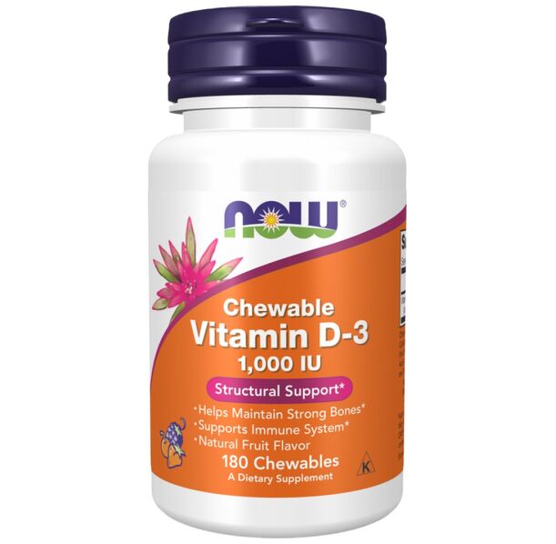 NOW Foods - Vitamin D-3 1000 IU | Chewable