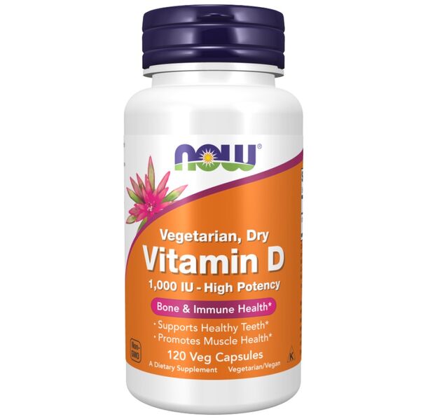 NOW Foods - Vitamin D 1000 IU | Vegetarian Dry (120 дози)