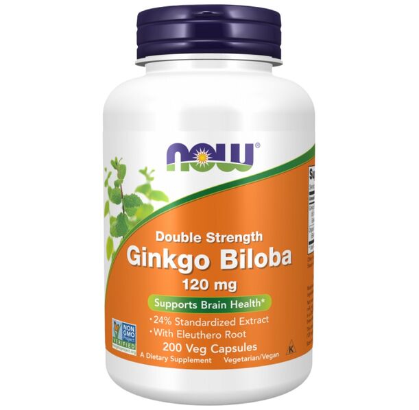 NOW Foods - Ginkgo Biloba 120 mg / Double Strength (200 дози)