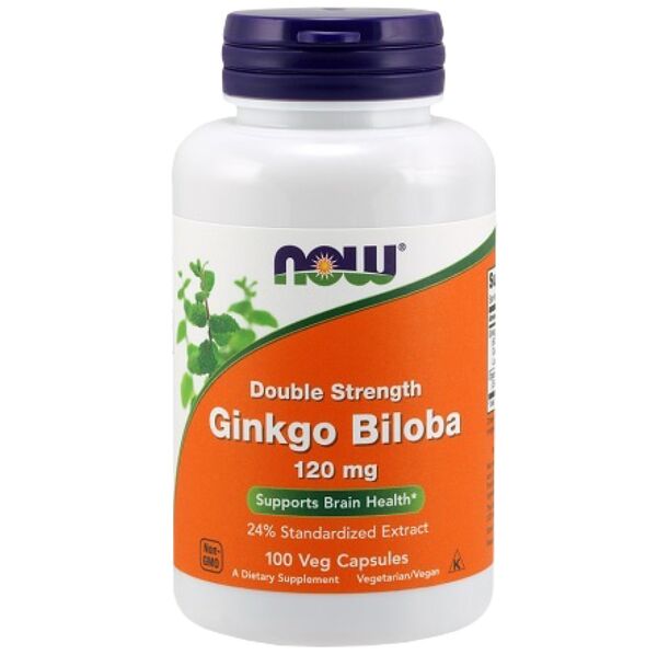 NOW Foods - Ginkgo Biloba 120 mg / Double Strength (100 дози)