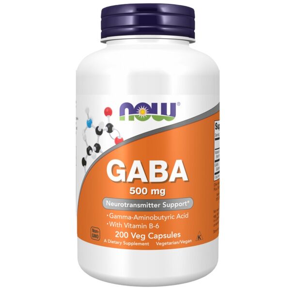 NOW Foods - GABA 500 mg + B6 (200 дози)