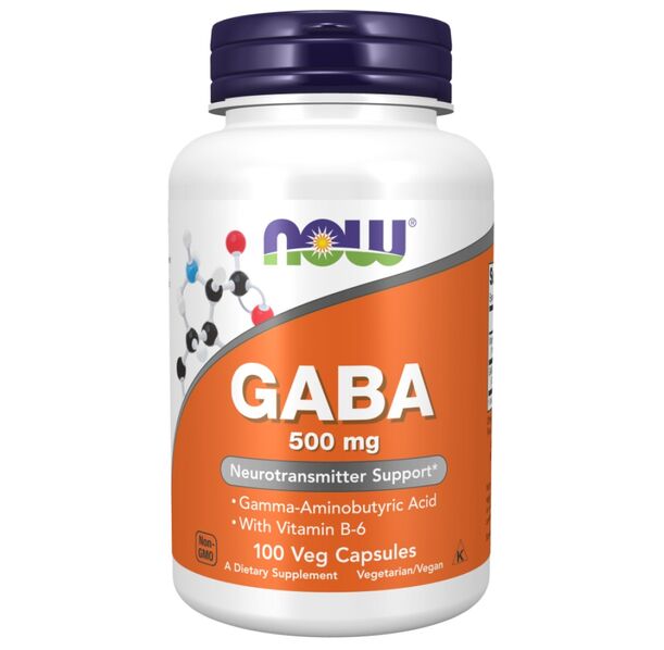 NOW Foods - GABA 500 mg + B6 (100 дози)