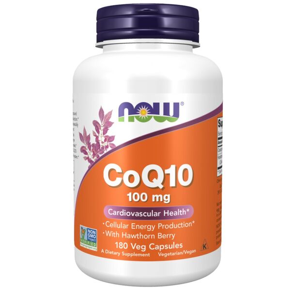 NOW Foods - CoQ10 100 mg | with Hawthorn Berry (180 дози)