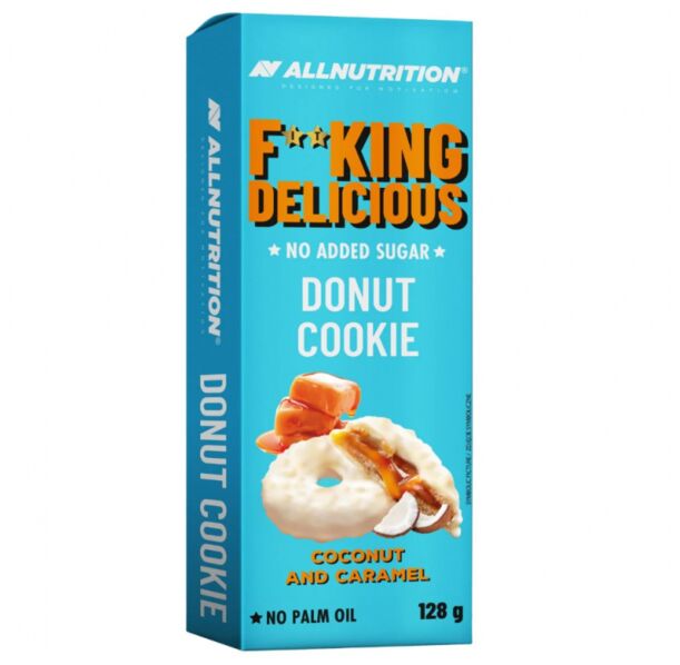 AllNutrition F**King Donut Cookie - Coconut and Caramel - Диетични Донът Бисквити, Разфасовка 128g