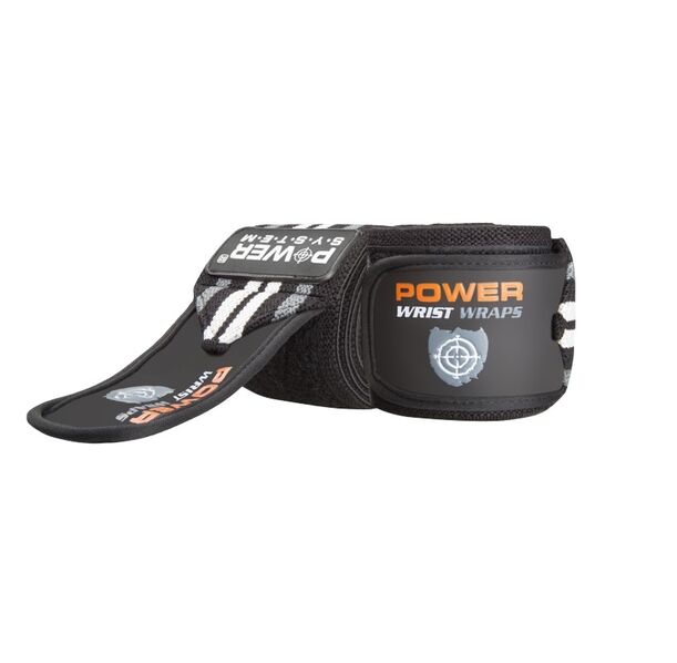 Power System Weightlifting Wrist Wraps - Grey - Накитници, Цвят Сив