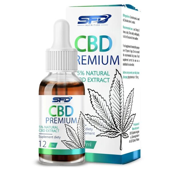 SFD CBD Premium Natural Extract 5%, Разфасовка 12ml
