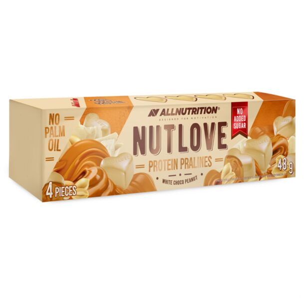 Allnutrition NutLove Protein Pralines White Choco Peanut - Протеинови Бонбони, Разфасовка 48g