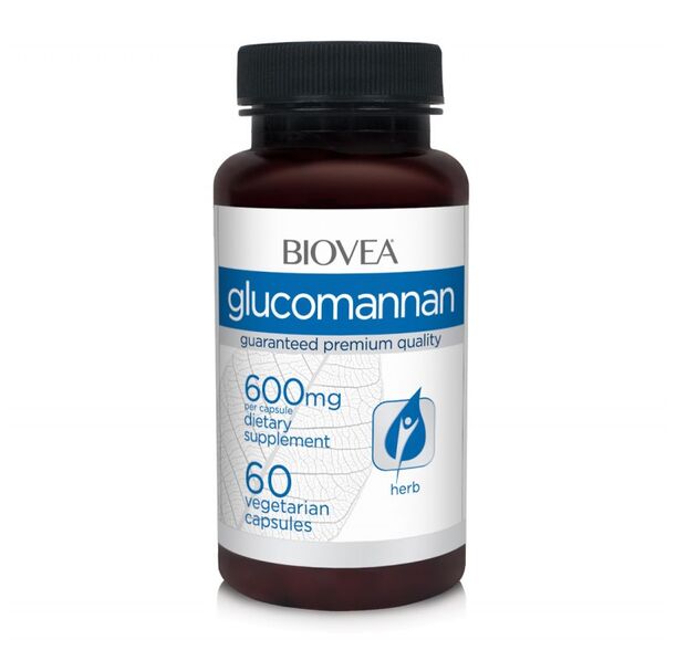 Biovea Glucomannan 600mg - Глюкоманан, Разфасовка 60 caps