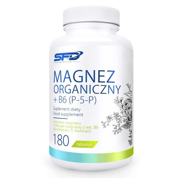 SFD Organic Magnesium + B6 - Магнезий + Витамин B6, Разфасовка 180 tabs